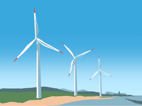 イラスト:風力発電